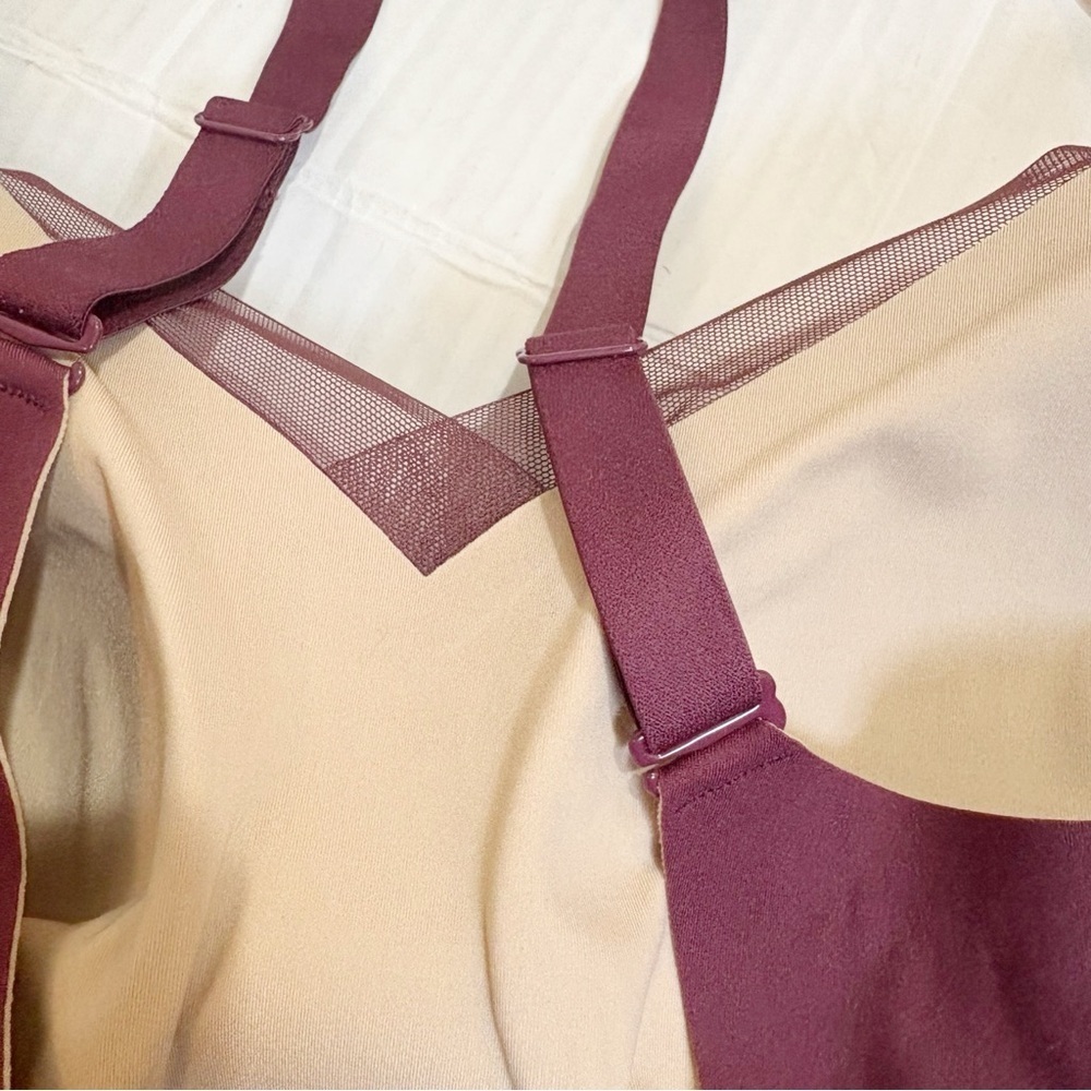 Honeylove Crossover Bra Size XL Fig Maroon Red Wireless Wireless Smoothing - Picture 11 of 14